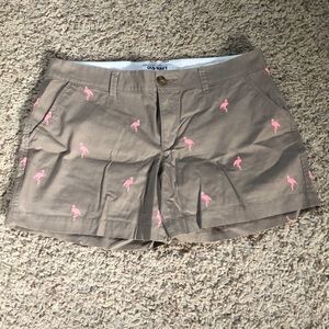 NWOT Flamingo Print Shorts